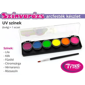 Színvarázs Arcfesték szett 6x4 g - UV-neon színek