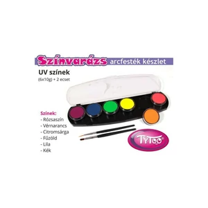 Színvarázs Arcfesték szett 6 x 10 g - UV-neon színek