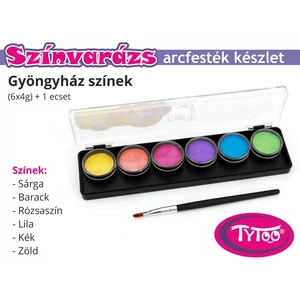 Színvarázs Arcfesték szett 6x4 g - Gyöngyház színek