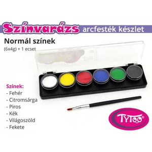 Színvarázs Arcfesték szett 6x4 g - Alap színek