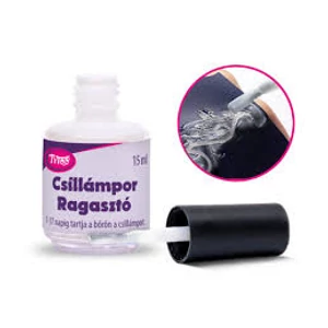 Csillámtetoválás ragasztó 15ml Fehér
