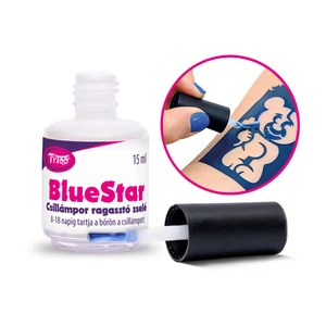 Csillámtetoválás ragasztó BlueStar 15ml Kékes-fehér