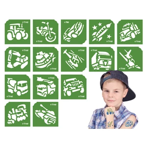 Járművek sablon szett (15 db)