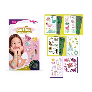 Lányos Vegyes "Cuties" Tetoválás Matrica Szett