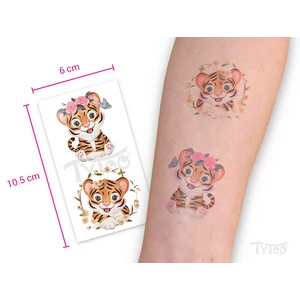 Tigris Virággal Matrica Tetoválás