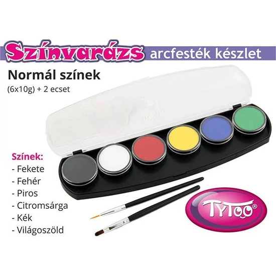 Színvarázs Arcfesték szett 6 x 10 g - Alap színek