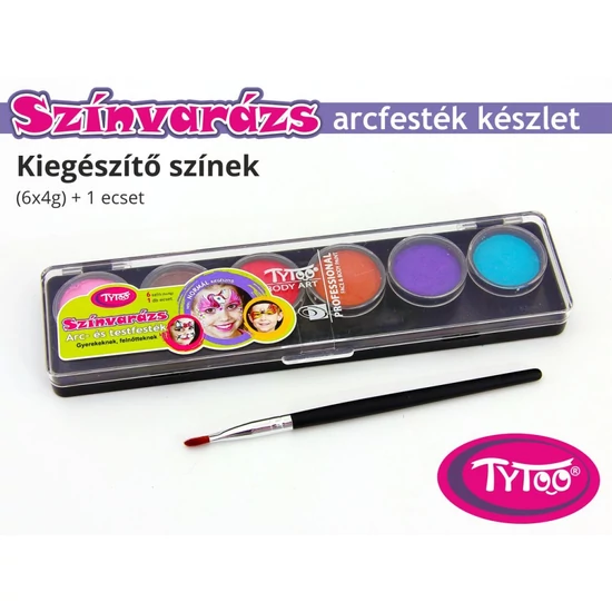 Színvarázs Arcfesték szett 6x4 g - Kiegészítő színek