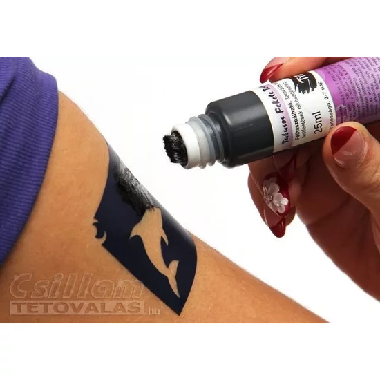 Tartós alkoholos testfesték 25ml Fekete