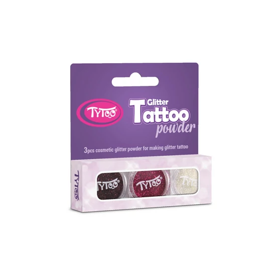 Csillámpor szett 3 x 2,5 ml Barna, Mályva, Gyémánt