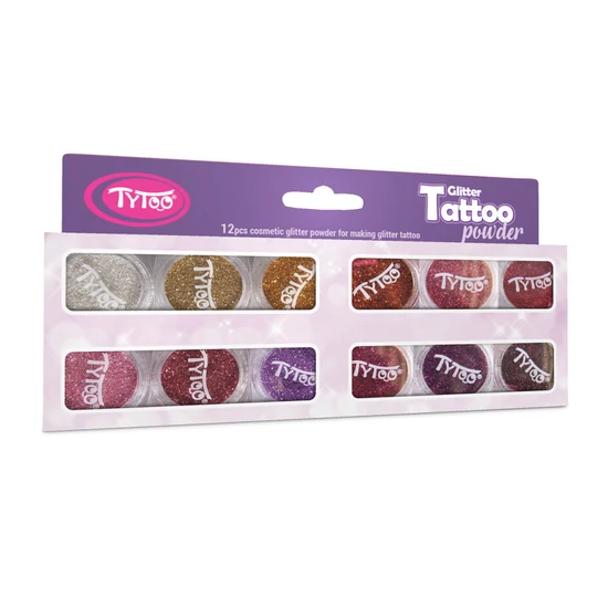 Csillámpor szett 12 x 2,5 ml Legszebb meleg színek válogatása