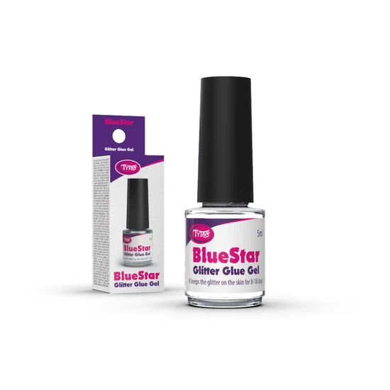 Csillámtetoválás ragasztó Blue Star 5 ml kékes-fehér