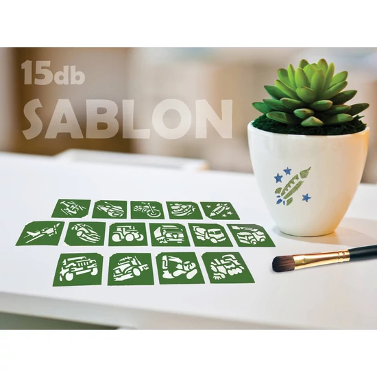 Járművek sablon szett (15 db)