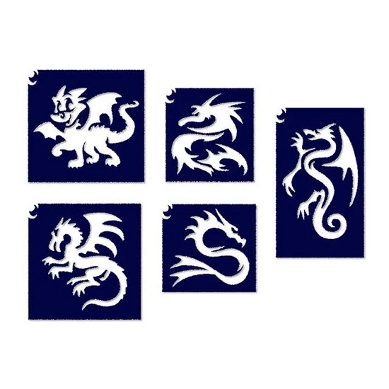 Sárkány sablon szett (5 db)
