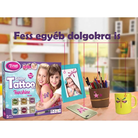 "Funshine" csillámtetoválás szett