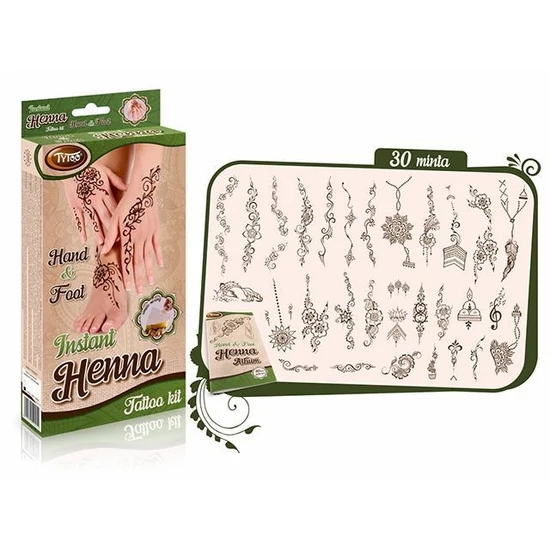 Instant Henna Szett Kéz és Láb mintákkal