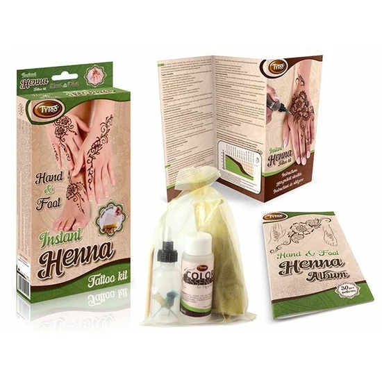 Instant Henna Szett Kéz és Láb mintákkal