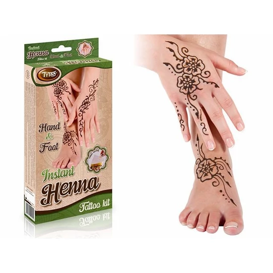 Instant Henna Szett Kéz és Láb mintákkal