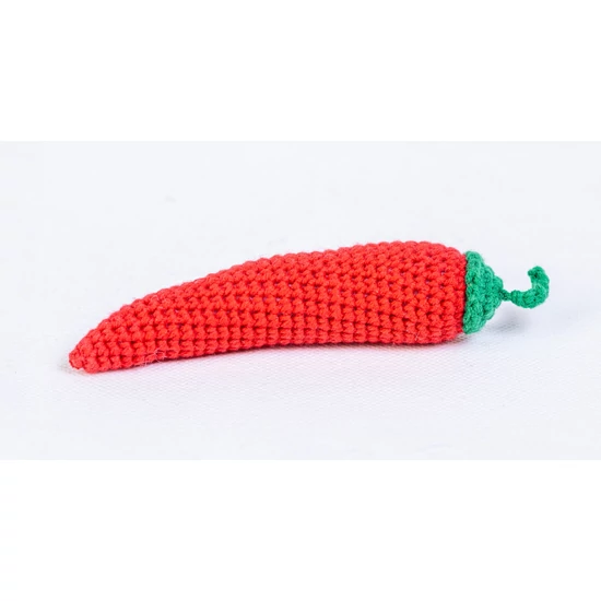 Horgolt paprika - piros