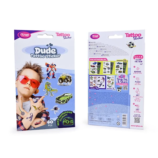 Fiús Vegyes "Dude" Tetoválás Matrica Szett