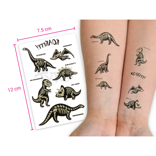 Világító Dinoszaurusz Matrica Tetoválások