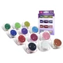 Csillámpor szett 12 x 2,5 ml alap színek (basic colours)