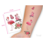 Kép 1/3 - Egzotikus Matrica Tetoválás Minták Flamingóval és Papagájjal
