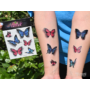 Kép 3/3 -  Kék és Piros Pillangó Matrica Tetoválások