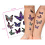 Kép 1/2 - Lila és Zöld Pillangó Matrica Tetoválások